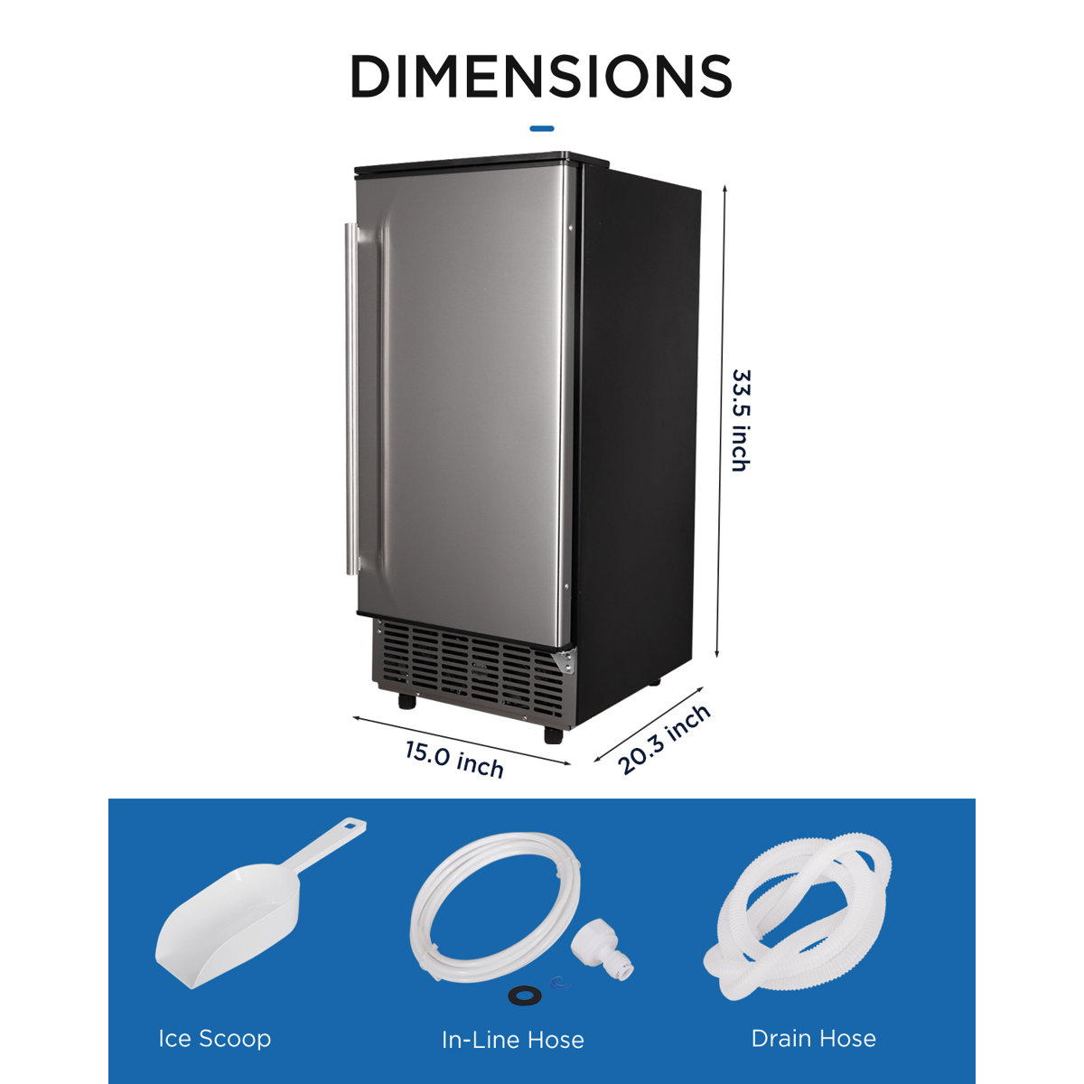 Northair 80 Lb. lb. Daily Production Cube Ice BuiltIn Ice Maker Wayfair